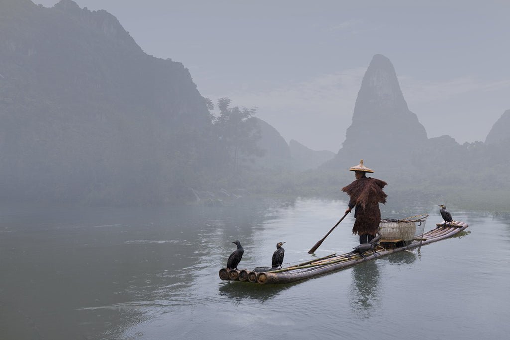 Fisherman, Yangshuo, China - Ed Freeman Fine Art